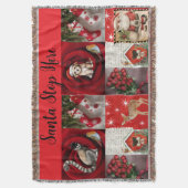 Throw Christmas Blanket - Santa Stop Here  Decke (Vorderseite Vertikal)