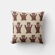 Throw Cushion Brown Bär
