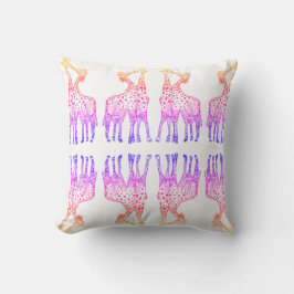 Throw Cushion Giraffes Kiss bunte Kunst Kissen