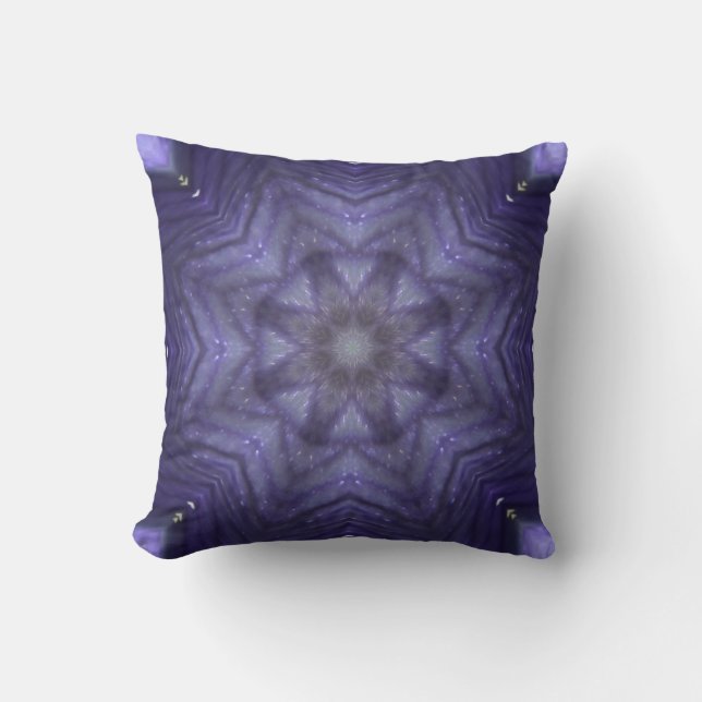 Throw Cushion Purple Pattern Design Kissen (Vorderseite)