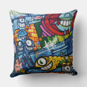 Throw Cushion - Street Art Graffiti Kissen (Rückseite)