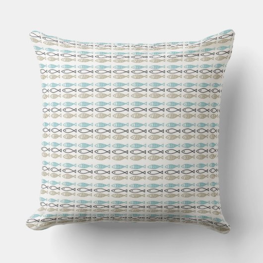 Throw Cushions - skandinavischer Musterfisch Kissen (Vorderseite)