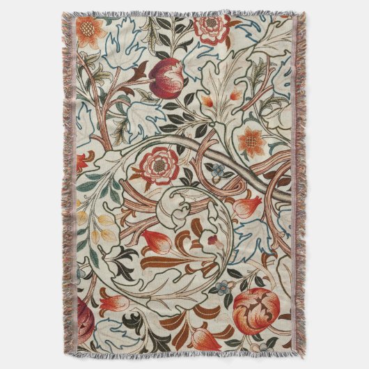 Throw Decke William Morris Blumendesign (Vorderseite Vertikal)