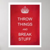 Throw-Dinge und Break Stuff Parody Poster (Vorne)