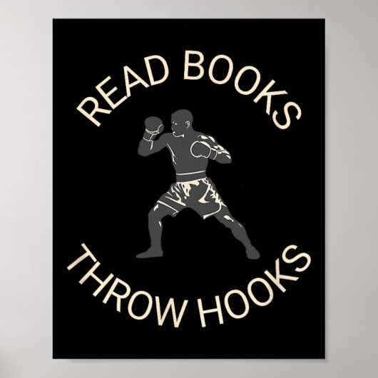 Throw-Hooks lesen Boxing-Shirt Poster (Vorne)