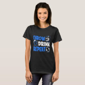 Throw Horseshoes Drink Beer Repeat T-Shirt (Vorne ganz)