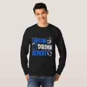 Throw Horseshoes Drink Beer Repeat T-Shirt (Vorne ganz)