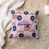 Throw Kissen, #2 Happy 2. Geburtstag Pink Kissen (Decke)