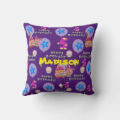 Throw Kissen, #5 Happy 5. Geburtstag Lila Kissen (Rückseite)