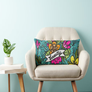 Throw Kissen Beauty mit Blume