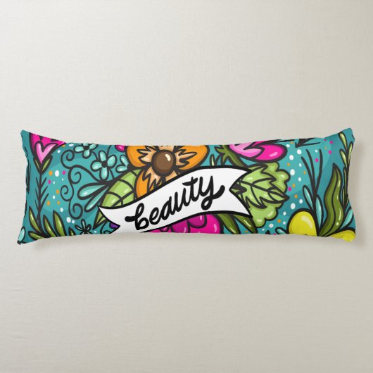 Throw Kissen Beauty mit Blume (Vorderseite)
