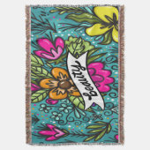 Throw Kissen Beauty mit Blume Decke (Vorderseite Vertikal)