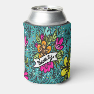 Throw Kissen Beauty mit Blume Dosenkühler