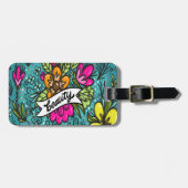 Throw Kissen Beauty mit Blume Gepäckanhänger (Vorderseite horizontal)