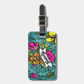 Throw Kissen Beauty mit Blume Gepäckanhänger (Vorderseite vertikal)