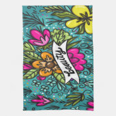 Throw Kissen Beauty mit Blume Geschirrtuch (Vertikal)