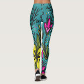 Throw Kissen Beauty mit Blume Leggings (Rückseite)