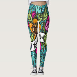 Throw Kissen Beauty mit Blume Leggings