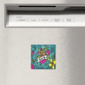 Throw Kissen Beauty mit Blume Magnet (In Situ (Geschirrspüler))