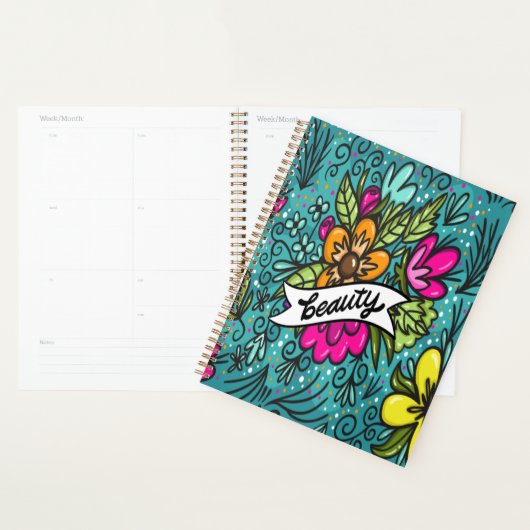 Throw Kissen Beauty mit Blume Planer (Anzeige)