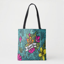Throw Kissen Beauty mit Blume Tasche