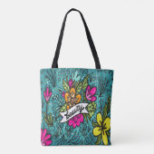 Throw Kissen Beauty mit Blume Tasche (Rückseite)