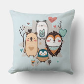 Throw Kissen bietet eine niedliche Abbildung. (Vorderseite)