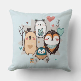 Throw Kissen bietet eine niedliche Abbildung.