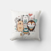 Throw Kissen bietet eine niedliche Abbildung. (Vorderseite)