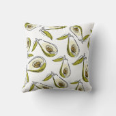 Throw Kissen bietet einen niedlichen Avocado. (Rückseite)