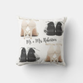 Throw Kissen der Hochzeit Paar Schuhe Anpassbar (Vorderseite)