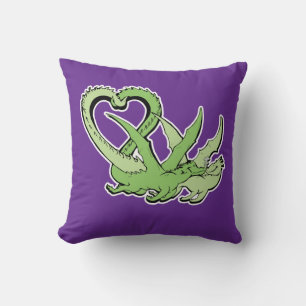 Throw Kissen Dragons Couple Schwanz der Herz-Liebe