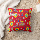 Throw Kissen, Happy 4. Geburtstag Rot Kissen (Decke)