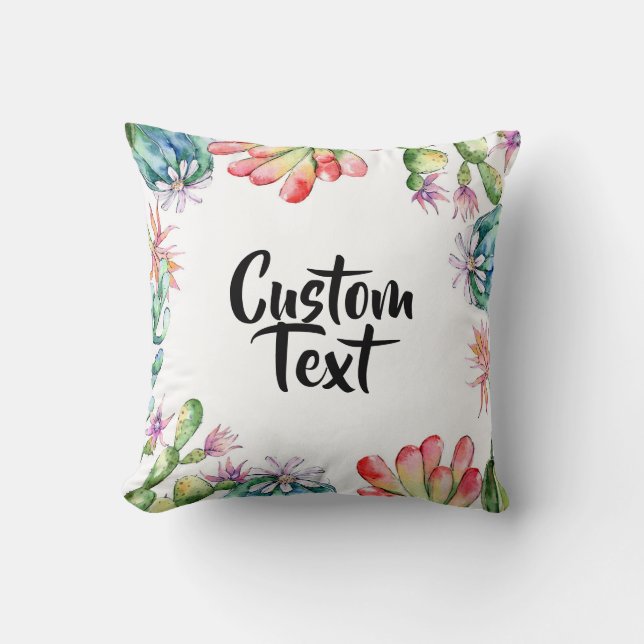 Throw-Kissen - Kakteen & Succs (benutzerdefinierte Kissen (Vorderseite)