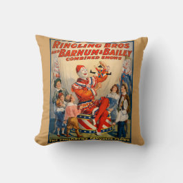 Throw-Kissen mit einem Vintagen Zirkus-Plakat Kissen