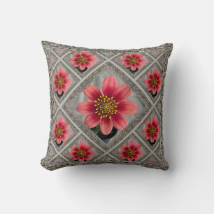 Throw Kissen mit schöner Sienna Dahlias