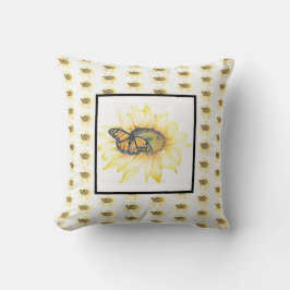 Throw Kissen Monarch & Sonnenblume Printwerbung