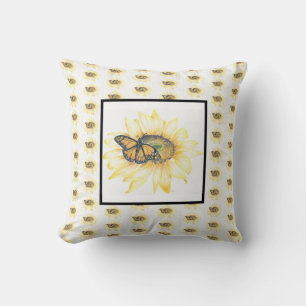 Throw Kissen Monarch & Sonnenblume Printwerbung