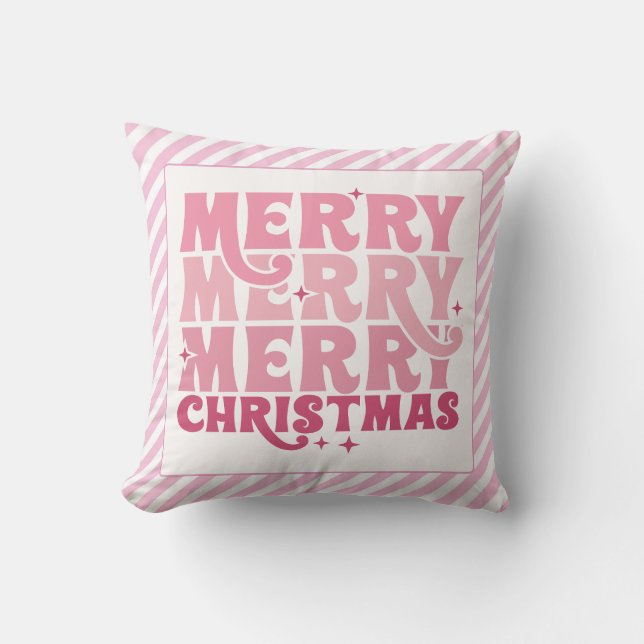 Throw Kissen Pink Weihnachtsdekor (Vorderseite)