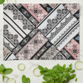 Throw Kissen Tribal Ethno traditionell geometrisch Geschirrtuch (Gefaltet)