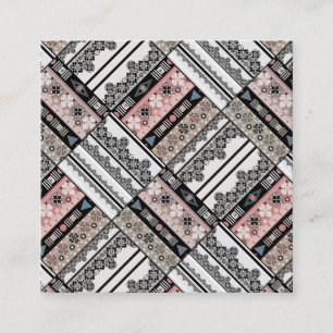 Throw Kissen Tribal Ethno traditionell geometrisch Quadratische Visitenkarte