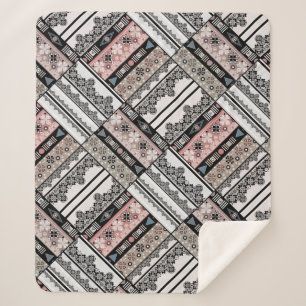 Throw Kissen Tribal Ethno traditionell geometrisch Sherpadecke