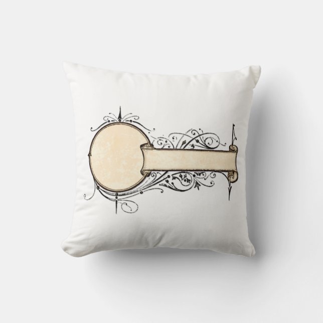 Throw Kissen Vintag Viktorianisch (Vorderseite)