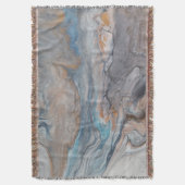 Throw - moderne, abstrakte Bronzecreme Decke (Vorderseite Vertikal)