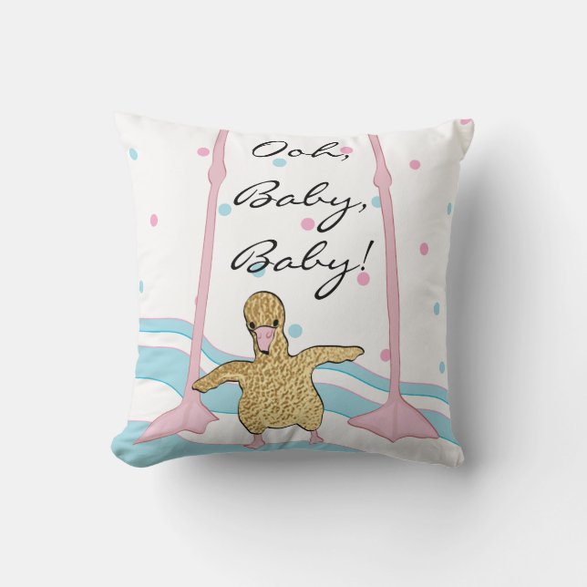 Throw Pillow 16" Square Flamingo Kissen (Vorderseite)