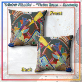 THROW PILLOW - Abstrakt "Tiefes Braun" - Kandinsky Kissen