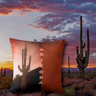 Throw Pillow Arizona Wüste Skelettkaktus Kissen