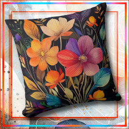 THROW PILLOW - Beautiful & Colorful Flowers Kissen
