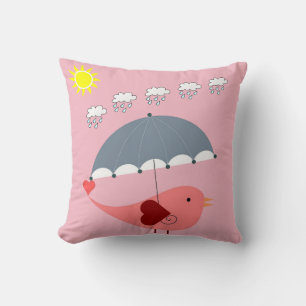 Throw Pillow Bird Kissen