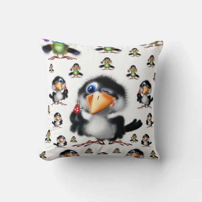 Throw Pillow Bird Kissen (Vorderseite)